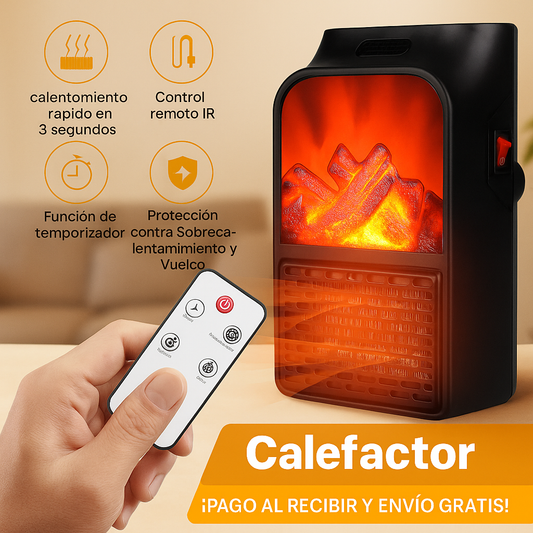 Calefactor Eléctrico Portátil 1000W – Calor Instantáneo y Confort en Minutos